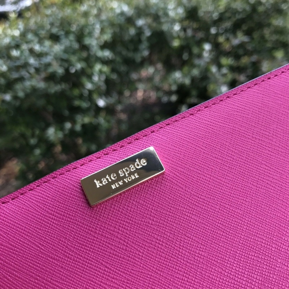 Kate Spade Leather Wallet Sweetheart Pink Wlru1601 - Picture 4 of 4